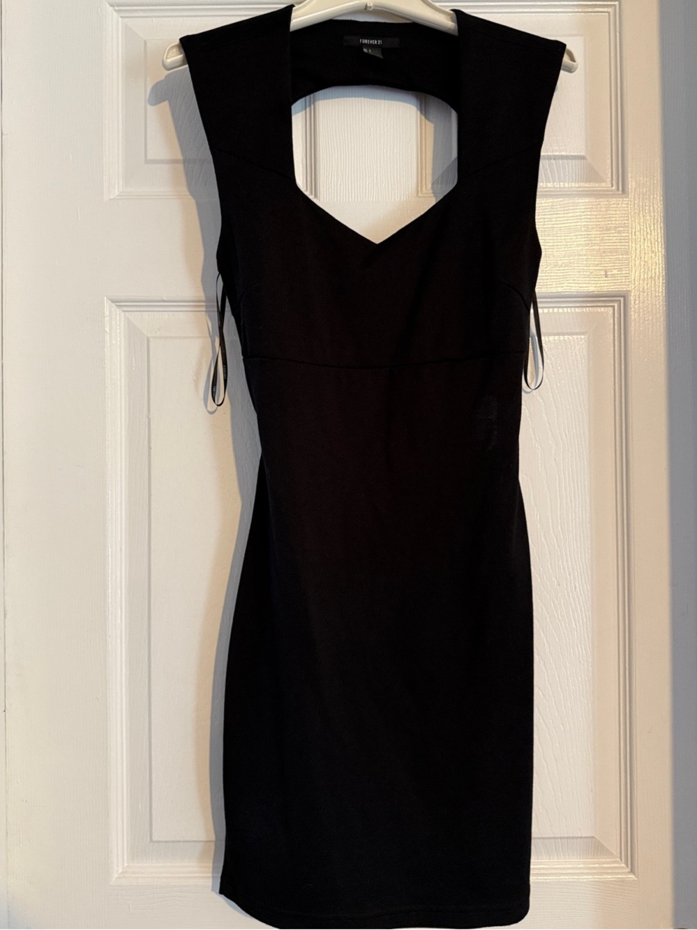 Forever 21 Black Mini Dress with Cutout Neckline
